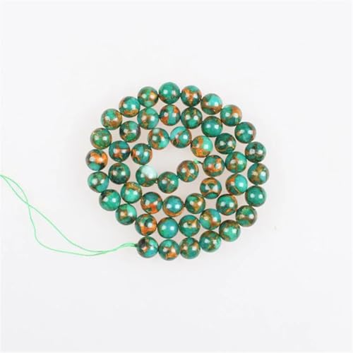 4–12 mm Natursteinperlen, Cloisonne-Sand, runde lose Perlen für Armbänder, Halsketten, Schmuckherstellung, GN8, 6 mm, ca. 61 Perlen 4–12 mm Natursteinperlen, Cloisonne-Sand, runde lose Perlen für Armbänder, Halsketten, Schmuckherstellung, GN8, 6 mm, ca. 61 Perlen von Vsadsau