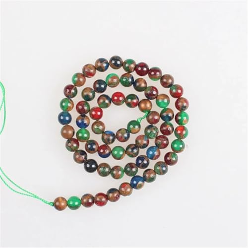 4–12 mm Natursteinperlen, Cloisonne-Sand, runde lose Perlen für Armbänder, Halsketten, Schmuckherstellung, mehrfarbig, 10 mm, ca. 36 Perlen 4–12 mm Natursteinperlen, Cloisonne-Sand, runde lose Perlen für Armbänder, Halsketten, Schmuckherstellung, mehrfarbig, 10 mm, ca. 36 Perlen von Vsadsau