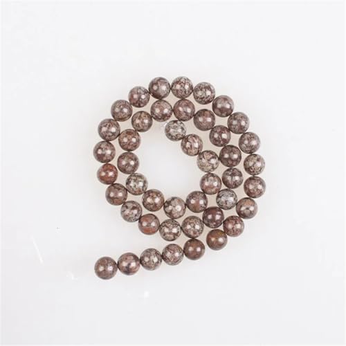 4–12 mm Natursteinperlen, Kaffee-Schneeflocken, rund, lose Perlen für Armbänder, Halsketten, 10 mm, ca. 36 Perlen 4–12 mm Natursteinperlen, Kaffee-Schneeflocken, rund, lose Perlen für Armbänder, Halsketten, 10 mm, ca. 36 Perlen von Vsadsau