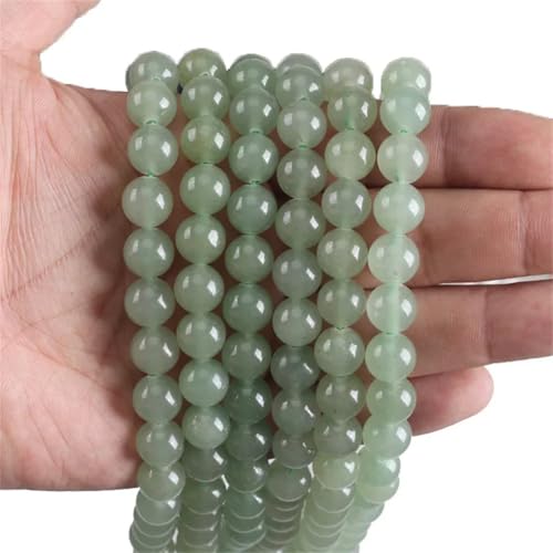 4–12 mm Natursteinperlen, Quarz, rund, lose Perlen für Armbänder, Halsketten, Schmuckherstellung, GN8, Aventurin, 10 mm, ca. 36 Perlen 4–12 mm Natursteinperlen, Quarz, rund, lose Perlen für Armbänder, Halsketten, Schmuckherstellung, GN8, Aventurin, 10 mm, ca. 36 Perlen von Vsadsau