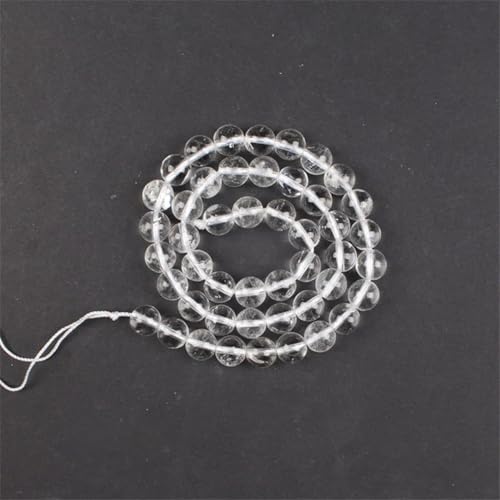 4–12 mm Natursteinperlen, Quarz, rund, lose Perlen für Armbänder, Halsketten, Schmuckherstellung, klarer Quarz, 4 mm, ca. 90 Perlen 4–12 mm Natursteinperlen, Quarz, rund, lose Perlen für Armbänder, Halsketten, Schmuckherstellung, klarer Quarz, 4 mm, ca. 90 Perlen von Vsadsau