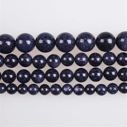 4–12 mm Natursteinperlen, Sandstein, rund, lose Perlen für Armbänder, Halsketten, Schmuckherstellung, blauer Sandstein, 4 mm, ca. 91 Perlen 4–12 mm Natursteinperlen, Sandstein, rund, lose Perlen für Armbänder, Halsketten, Schmuckherstellung, blauer Sandstein, 4 mm, ca. 91 Perlen von Vsadsau
