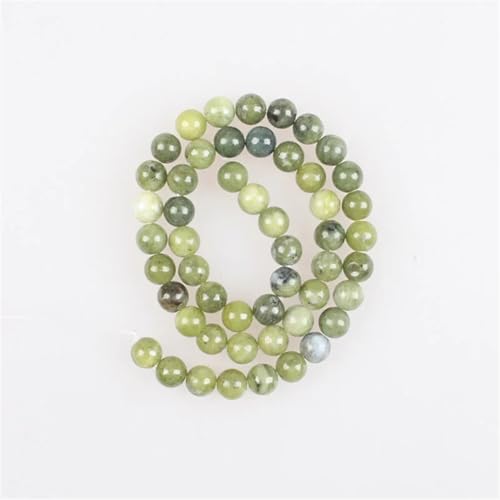 4–12 mm Natursteinperlen, kanadische Jade, runde lose Perlen für Armbänder, Halsketten, Schmuckherstellung, 4 mm, 91 Perlen von Vsadsau