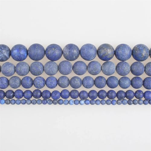 4–12 mm große Naturstein-Perlen, matt, Lapislazuli-Perlen, mattiert, rund, lose Perlen für Schmuckherstellung, 8 mm, ca. 46 Perlen 4–12 mm große Naturstein-Perlen, matt, Lapislazuli-Perlen, mattiert, rund, lose Perlen für Schmuckherstellung, 8 mm, ca. 46 Perlen von Vsadsau