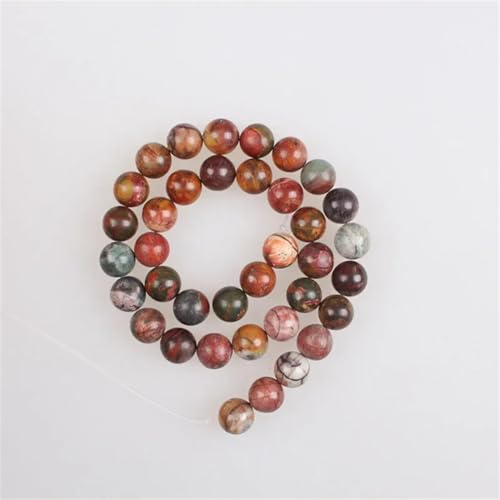 4–12 mm große Natursteinperlen, bunte Picasso-Perlen, rund, lose Perlen für Armbänder, Halsketten, 10 mm, ca. 36 Perlen 4–12 mm große Natursteinperlen, bunte Picasso-Perlen, rund, lose Perlen für Armbänder, Halsketten, 10 mm, ca. 36 Perlen von Vsadsau