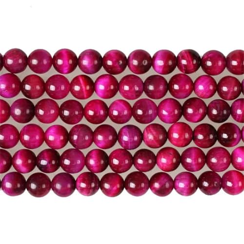 4–12 mm große Natursteinperlen in Rosenrot, Tigerauge, rund, lose Perlen für Schmuckherstellung, 4 mm, um 91 Perlen 4–12 mm große Natursteinperlen in Rosenrot, Tigerauge, rund, lose Perlen für Schmuckherstellung, 4 mm, um 91 Perlen von Vsadsau