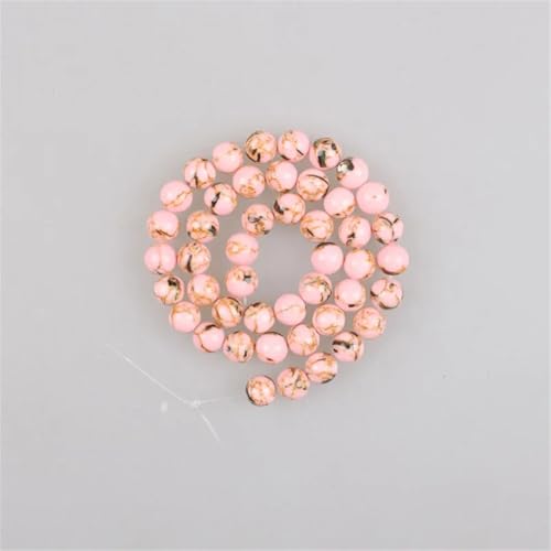 4–12 mm natürliche Muschelperlen, Howlith, Türkis, runde lose Perlen für Armbänder, Halsketten, 4 mm, 91 Perlen von Vsadsau