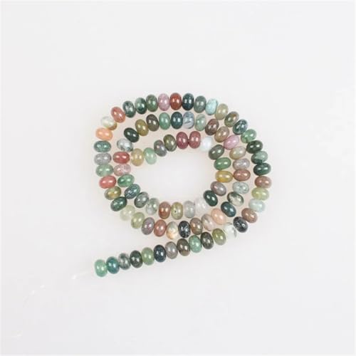 4–8 mm Naturstein, indischer Achat, Rondelle, Abstandhalter, Abakus, lose Perlen für Armbänder, Halsketten, 6 x 8 mm, ca. 70 Stück 4–8 mm Naturstein, indischer Achat, Rondelle, Abstandhalter, Abakus, lose Perlen für Armbänder, Halsketten, 6 x 8 mm, ca. 70 Stück von Vsadsau