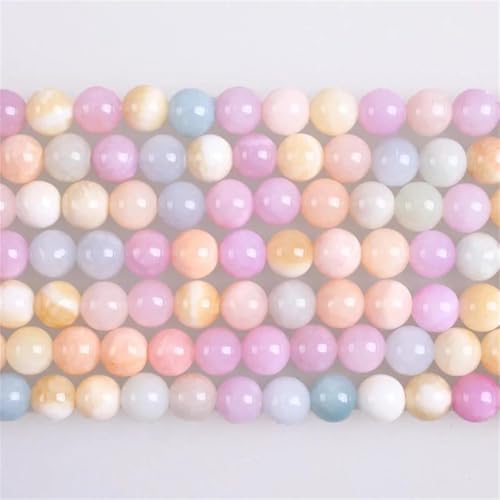 6–12 mm natürliche Steinperlen, bunte Chalcedon-Perlen, Morganit, runde lose Perlen, 6 mm, 61 Perlen 6–12 mm natürliche Steinperlen, bunte Chalcedon-Perlen, Morganit, runde lose Perlen, 6 mm, 61 Perlen von Vsadsau