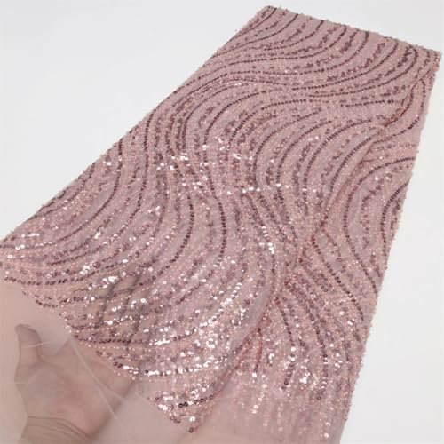 Afrikanischer Tüll-Spitzenstoff, 4,5 m, Perlenspitze, goldfarben, nigerianische Paillettenstoffe für Hochzeit, Abendkleid, Nähen, Ly2607-4, 4,5 m Afrikanischer Tüll-Spitzenstoff, 4,5 m, Perlenspitze, goldfarben, nigerianische Paillettenstoffe für Hochzeit, Abendkleid, Nähen, Ly2607-4, 4,5 m von Vsadsau