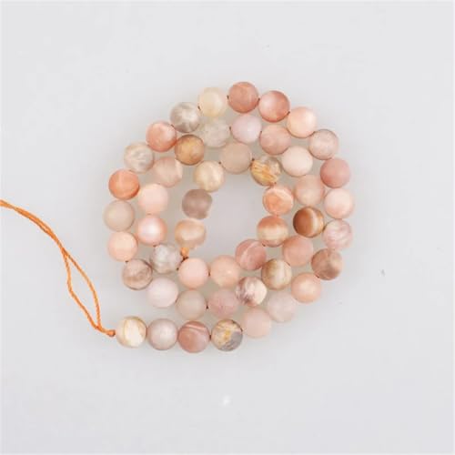 Natürliche Edelsteinperlen, matt, Sonnenstein, Halbedelstein, mattiert, rund, lose Perlen, 12 mm, 4–12 mm, 31 Perlen Natürliche Edelsteinperlen, matt, Sonnenstein, Halbedelstein, mattiert, rund, lose Perlen, 12 mm, 4–12 mm, 31 Perlen von Vsadsau
