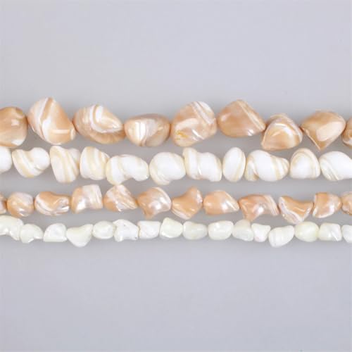 Natürliche Muschelperlen, 7–17 mm, unregelmäßig, weißes Perlmutt, Tridacna-Muschelperlen, lose Perlen, Weiß, 13–17 mm, ca. 20 Perlen Natürliche Muschelperlen, 7–17 mm, unregelmäßig, weißes Perlmutt, Tridacna-Muschelperlen, lose Perlen, Weiß, 13–17 mm, ca. 20 Perlen von Vsadsau
