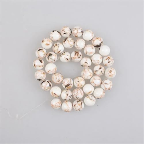 Natürliche Muschelperlen, Howlith, Türkis, rund, lose Perlen für Armbänder, Halsketten, 12 mm, Weiß, 4–12 mm, 31 Perlen Natürliche Muschelperlen, Howlith, Türkis, rund, lose Perlen für Armbänder, Halsketten, 12 mm, Weiß, 4–12 mm, 31 Perlen von Vsadsau