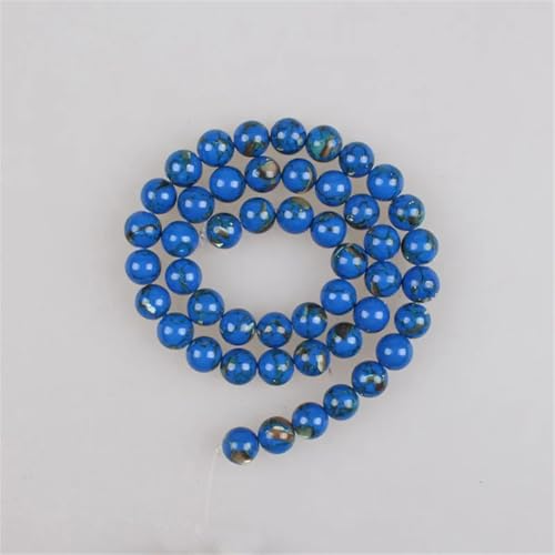Natürliche Muschelperlen, Howlith, Türkis, rund, lose Perlen für Armbänder, Halsketten, Dunkelblau, 10 mm, ca. 36 Perlen, 4–12 mm Natürliche Muschelperlen, Howlith, Türkis, rund, lose Perlen für Armbänder, Halsketten, Dunkelblau, 10 mm, ca. 36 Perlen, 4–12 mm von Vsadsau