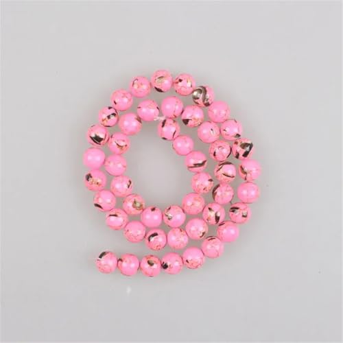 Natürliche Muschelperlen, Howlith, Türkis, runde lose Perlen für Armbänder, Halsketten, Rosenpinrk, 10 mm, ca. 4–12 mm, 36 Perlen Natürliche Muschelperlen, Howlith, Türkis, runde lose Perlen für Armbänder, Halsketten, Rosenpinrk, 10 mm, ca. 4–12 mm, 36 Perlen von Vsadsau