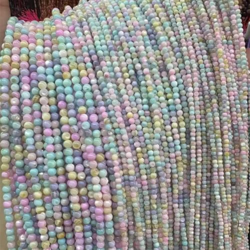 Natürliche Muschelperlen, mehrfarbige Streifen, Perlmutt, lose Perlen für Schmuckherstellung, 3 mm, ca. 120 Perlen, 2–4 mm Natürliche Muschelperlen, mehrfarbige Streifen, Perlmutt, lose Perlen für Schmuckherstellung, 3 mm, ca. 120 Perlen, 2–4 mm von Vsadsau
