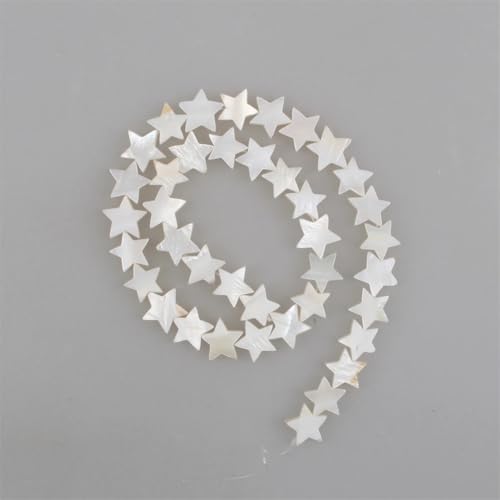 Natürliche Muschelperlen für Schmuckherstellung, 6–15 mm, weißes Perlmutt, Sternform, Muschelperlen für Schmuckherstellung, 12 mm, ca. 38 Perlen Natürliche Muschelperlen für Schmuckherstellung, 6–15 mm, weißes Perlmutt, Sternform, Muschelperlen für Schmuckherstellung, 12 mm, ca. 38 Perlen von Vsadsau