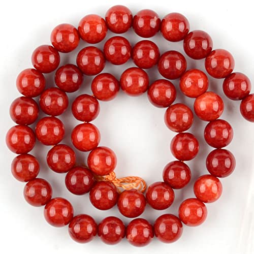 Natürliche rote Korallen Jades Stein Lose Runde Perlen für Schmuckherstellung 6–12 mm Abstandshalter Perlen Armbänder DIY Zubehör Natürliche rote Korallen Jades Stein Lose Runde Perlen für Schmuckherstellung 6–12 mm Abstandshalter Perlen Armbänder DIY Zubehör von Vsadsau
