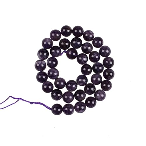 Natursteinperlen, 2–12 mm, dunkelviolett, Amethyst, rund, lose Perlen für Armbänder, Halsketten, 12 mm, um 31 Bea Natursteinperlen, 2–12 mm, dunkelviolett, Amethyst, rund, lose Perlen für Armbänder, Halsketten, 12 mm, um 31 Bea von Vsadsau