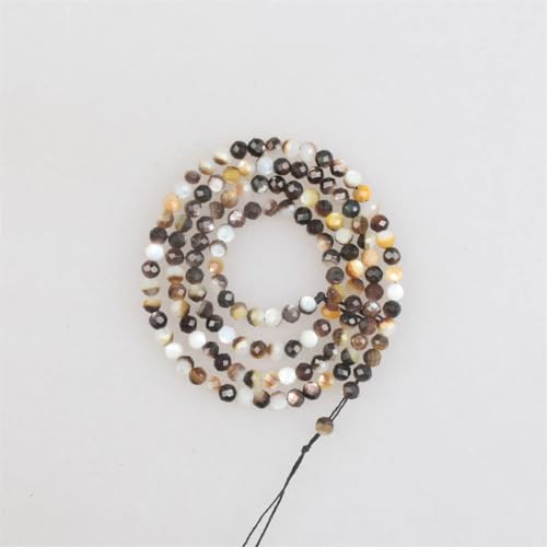 Natursteinperlen, 2–4 mm, facettiert, schwarze Muschel, kleine lose Perlen für Schmuckherstellung, 3 mm, um 120 Perlen Natursteinperlen, 2–4 mm, facettiert, schwarze Muschel, kleine lose Perlen für Schmuckherstellung, 3 mm, um 120 Perlen von Vsadsau