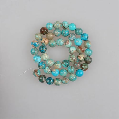 Natursteinperlen, 4–12 mm, blaue Meeressediment-Jaspis, runde lose Perlen für Schmuckherstellung, 6 mm, ca. 61 Perlen Natursteinperlen, 4–12 mm, blaue Meeressediment-Jaspis, runde lose Perlen für Schmuckherstellung, 6 mm, ca. 61 Perlen von Vsadsau