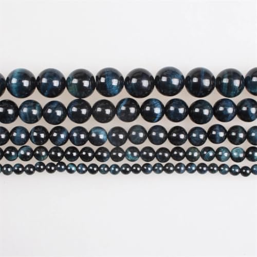 Natursteinperlen, 4–12 mm, dunkelblau, Tigerauge, runde lose Perlen für Armbänder, Schmuckherstellung, 6 mm, 61 Perlen Natursteinperlen, 4–12 mm, dunkelblau, Tigerauge, runde lose Perlen für Armbänder, Schmuckherstellung, 6 mm, 61 Perlen von Vsadsau