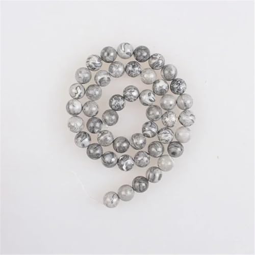 Natursteinperlen, 4 - 12 mm, rund, lose Perlen für Armbänder, Halsketten, Schmuckherstellung, 8 mm, ca. 46 Perlen Natursteinperlen, 4 - 12 mm, rund, lose Perlen für Armbänder, Halsketten, Schmuckherstellung, 8 mm, ca. 46 Perlen von Vsadsau