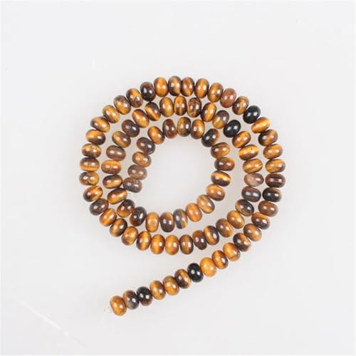 Natursteinperlen, 4–8 mm, gelbes Tigerauge, Rondelle, Abstandshalter, lose Perlen für Schmuckherstellung, 2 x 4 mm, ca. 110 Stück Natursteinperlen, 4–8 mm, gelbes Tigerauge, Rondelle, Abstandshalter, lose Perlen für Schmuckherstellung, 2 x 4 mm, ca. 110 Stück von Vsadsau