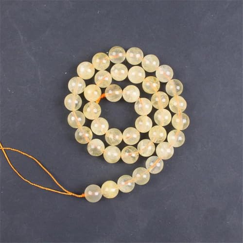 Natursteinperlen, 6–10 mm, Citrine, gelber Quarz, runde lose Perlen für Armbänder, Halsketten, 10 mm, ca. 36 Perlen Natursteinperlen, 6–10 mm, Citrine, gelber Quarz, runde lose Perlen für Armbänder, Halsketten, 10 mm, ca. 36 Perlen von Vsadsau