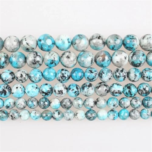Natursteinperlen, 6–10 mm, blau-weißer Jaspis, rund, lose Perlen für Armbänder, Halsketten, K2-Jaspis, 6 mm, ca. 61 Perlen Natursteinperlen, 6–10 mm, blau-weißer Jaspis, rund, lose Perlen für Armbänder, Halsketten, K2-Jaspis, 6 mm, ca. 61 Perlen von Vsadsau