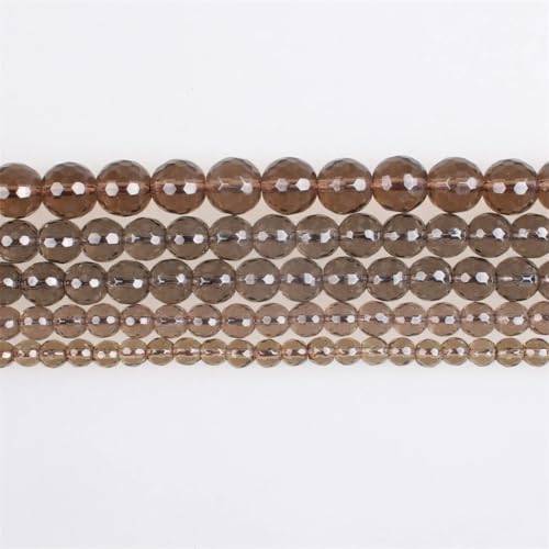 Natursteinperlen, 6–12 mm, facettiert, Rauchquarz, rund, lose Perlen für Armbänder, Halsketten, 10 mm, ca. 36 Perlen Natursteinperlen, 6–12 mm, facettiert, Rauchquarz, rund, lose Perlen für Armbänder, Halsketten, 10 mm, ca. 36 Perlen von Vsadsau