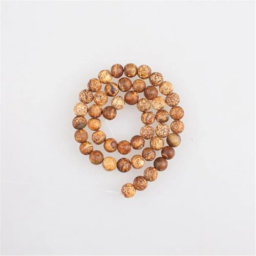 Natursteinperlen, Baumrinde, Achat, rund, lose Perlen für Armbänder, Halsketten, 4–12 mm, ca. 31 Perlen Natursteinperlen, Baumrinde, Achat, rund, lose Perlen für Armbänder, Halsketten, 4–12 mm, ca. 31 Perlen von Vsadsau