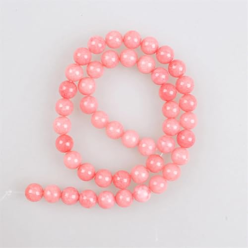 Natursteinperlen, Chalcedon, Rhodonit, rund, lose Perlen für Schmuckherstellung, 10 mm, ca. 36 Perlen, 4–12 mm Natursteinperlen, Chalcedon, Rhodonit, rund, lose Perlen für Schmuckherstellung, 10 mm, ca. 36 Perlen, 4–12 mm von Vsadsau