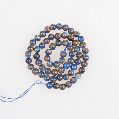 Natursteinperlen, Cloisonne-Sand, runde lose Perlen für Armbänder, Halsketten, Schmuckherstellung, Dunkelblau, 6 mm, ca. 61 Perlen Natursteinperlen, Cloisonne-Sand, runde lose Perlen für Armbänder, Halsketten, Schmuckherstellung, Dunkelblau, 6 mm, ca. 61 Perlen von Vsadsau