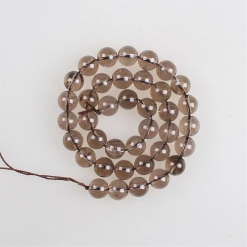 Natursteinperlen, Rauchquarz, rund, lose Perlen für Armbänder, Halsketten, Schmuckherstellung, 10 mm, ca. 36 Perlen, 4–12 mm Natursteinperlen, Rauchquarz, rund, lose Perlen für Armbänder, Halsketten, Schmuckherstellung, 10 mm, ca. 36 Perlen, 4–12 mm von Vsadsau