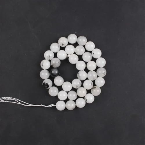 Natursteinperlen, Rutilquarz, rund, lose Perlen für Armbänder, Halsketten, 4–10 mm, schwarz, 36 Perlen Natursteinperlen, Rutilquarz, rund, lose Perlen für Armbänder, Halsketten, 4–10 mm, schwarz, 36 Perlen von Vsadsau