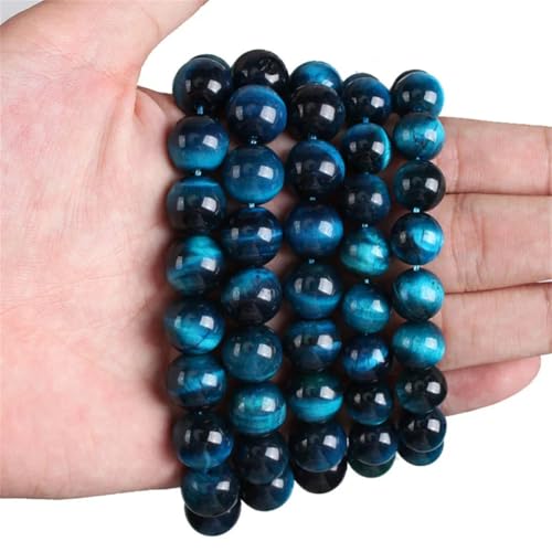 Natursteinperlen, Tigerauge, Amethyste, Rhodonit, Chalcedon, Amazonit, rund, lose Perlen, A-Blau, Tigerauge, 10 mm, ca. 36 Perlen Natursteinperlen, Tigerauge, Amethyste, Rhodonit, Chalcedon, Amazonit, rund, lose Perlen, A-Blau, Tigerauge, 10 mm, ca. 36 Perlen von Vsadsau