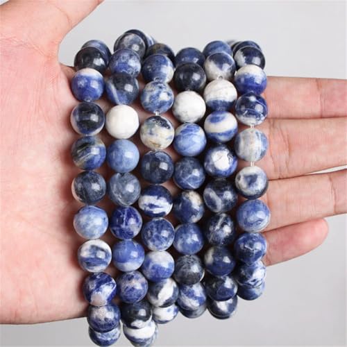 Natursteinperlen, Tigerauge, Amethyste, Rhodonit, Chalcedon, Amazonit, rund, lose Perlen, Sodalith, 10 mm, ca. 36 Perlen Natursteinperlen, Tigerauge, Amethyste, Rhodonit, Chalcedon, Amazonit, rund, lose Perlen, Sodalith, 10 mm, ca. 36 Perlen von Vsadsau