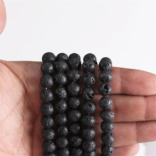 Natursteinperlen, Tigerauge, Amethyste, Rhodonit, Chalcedon, Amazonit, rund, lose Perlen, schwarze Lava, 12 mm, ca. 31 Perlen, 4–12 mm Natursteinperlen, Tigerauge, Amethyste, Rhodonit, Chalcedon, Amazonit, rund, lose Perlen, schwarze Lava, 12 mm, ca. 31 Perlen, 4–12 mm von Vsadsau