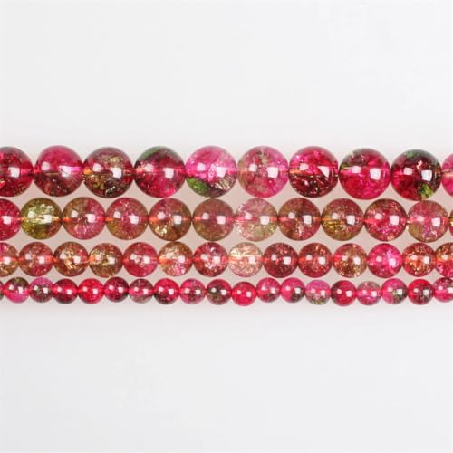 Natursteinperlen, Wassermelonen-Quarz, rund, lose Perlen für Armbänder, Halsketten, 12 mm, ca. 31 Perlen, 6–12 mm Natursteinperlen, Wassermelonen-Quarz, rund, lose Perlen für Armbänder, Halsketten, 12 mm, ca. 31 Perlen, 6–12 mm von Vsadsau