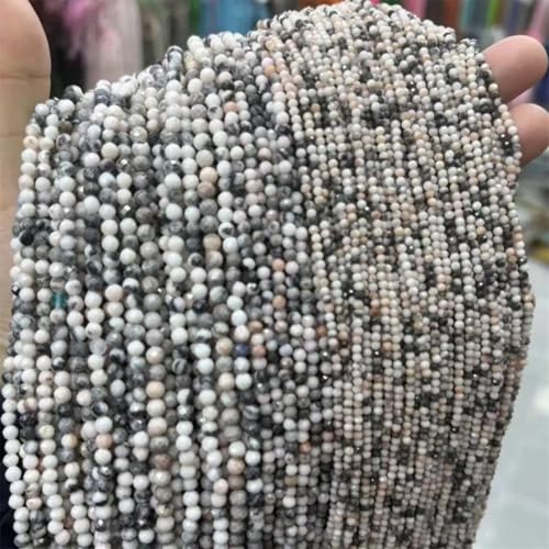 Natursteinperlen, Zebra-Jaspis, klein, facettiert, lose Perlen für Schmuckherstellung, 3 mm, ca. 120 Stück, 2–4 mm Natursteinperlen, Zebra-Jaspis, klein, facettiert, lose Perlen für Schmuckherstellung, 3 mm, ca. 120 Stück, 2–4 mm von Vsadsau