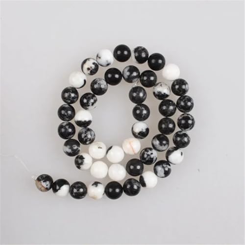 Natursteinperlen, Zebra-Jaspis, rund, lose Perlen für Schmuckherstellung, 12 mm, Weiß, Schwarz, 2 - 12 mm, 31 Perlen Natursteinperlen, Zebra-Jaspis, rund, lose Perlen für Schmuckherstellung, 12 mm, Weiß, Schwarz, 2 - 12 mm, 31 Perlen von Vsadsau