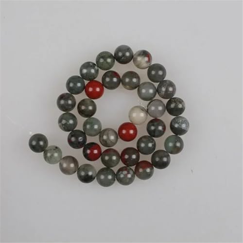 Natursteinperlen, afrikanischer Blutstein, rund, lose Perlen für Armbänder, Halsketten, 8 mm, 46 Perlen Natursteinperlen, afrikanischer Blutstein, rund, lose Perlen für Armbänder, Halsketten, 8 mm, 46 Perlen von Vsadsau
