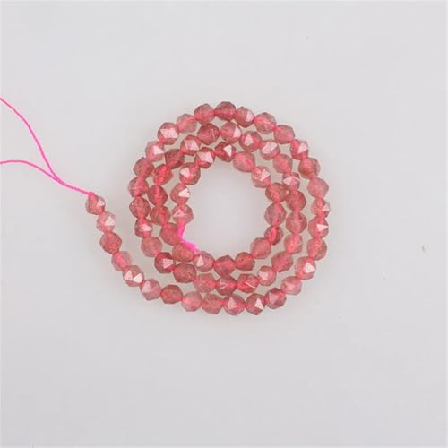Natursteinperlen, facettiert, Erdbeere, Bergquarz, lose Perlen für Armbänder, Halsketten, 10 mm, ca. 36 Perlen, 6–10 mm von Vsadsau