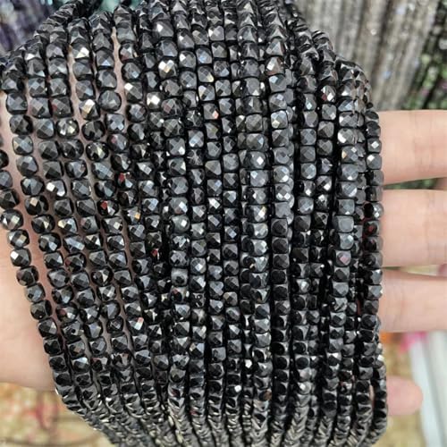 Natursteinperlen, facettierter schwarzer Spinellwürfel, Abstandshalter für Schmuckherstellung, 4–5 mm, 80 Perlen, 4–5 mm Natursteinperlen, facettierter schwarzer Spinellwürfel, Abstandshalter für Schmuckherstellung, 4–5 mm, 80 Perlen, 4–5 mm von Vsadsau