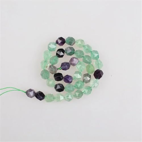 Natursteinperlen, groß, facettiert, Fluorit, lose Perlen für Armbänder, Halsketten, Schmuckherstellung, 8 mm, ca. 46 Perlen Natursteinperlen, groß, facettiert, Fluorit, lose Perlen für Armbänder, Halsketten, Schmuckherstellung, 8 mm, ca. 46 Perlen von Vsadsau