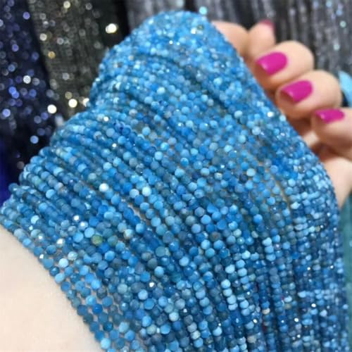 Natursteinperlen, klein, facettiert, blauer Ozean, Apa, lose Perlen für Schmuckherstellung, Apa, 3 mm, ca. 125 Perlen Natursteinperlen, klein, facettiert, blauer Ozean, Apa, lose Perlen für Schmuckherstellung, Apa, 3 mm, ca. 125 Perlen von Vsadsau