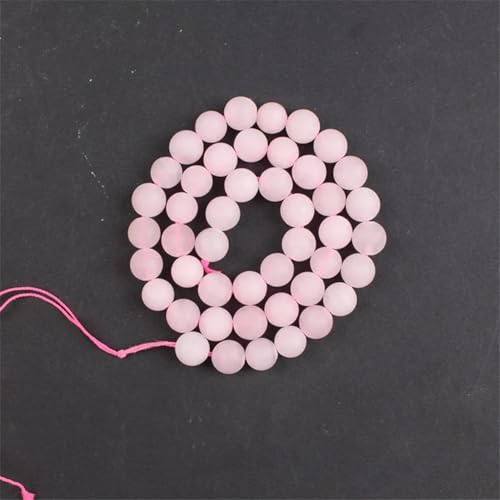 Natursteinperlen, matt, Rosenquarz, mattiert, rund, lose Perlen für Schmuckherstellung, 6 mm, ca. 61 Perlen, 4–12 mm Natursteinperlen, matt, Rosenquarz, mattiert, rund, lose Perlen für Schmuckherstellung, 6 mm, ca. 61 Perlen, 4–12 mm von Vsadsau