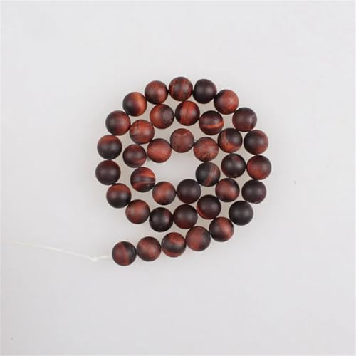 Natursteinperlen, matt, rot, Tigerauge, mattiert, rund, lose Perlen für Schmuckherstellung, 6 mm, ca. 61 Perlen, 4–12 mm Natursteinperlen, matt, rot, Tigerauge, mattiert, rund, lose Perlen für Schmuckherstellung, 6 mm, ca. 61 Perlen, 4–12 mm von Vsadsau