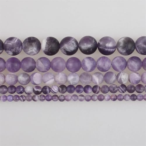Natursteinperlen, mattierter Amethyst, matt, Violett, rund, lose Perlen für Schmuckherstellung, 14 mm, 27 Perlen Natursteinperlen, mattierter Amethyst, matt, Violett, rund, lose Perlen für Schmuckherstellung, 14 mm, 27 Perlen von Vsadsau